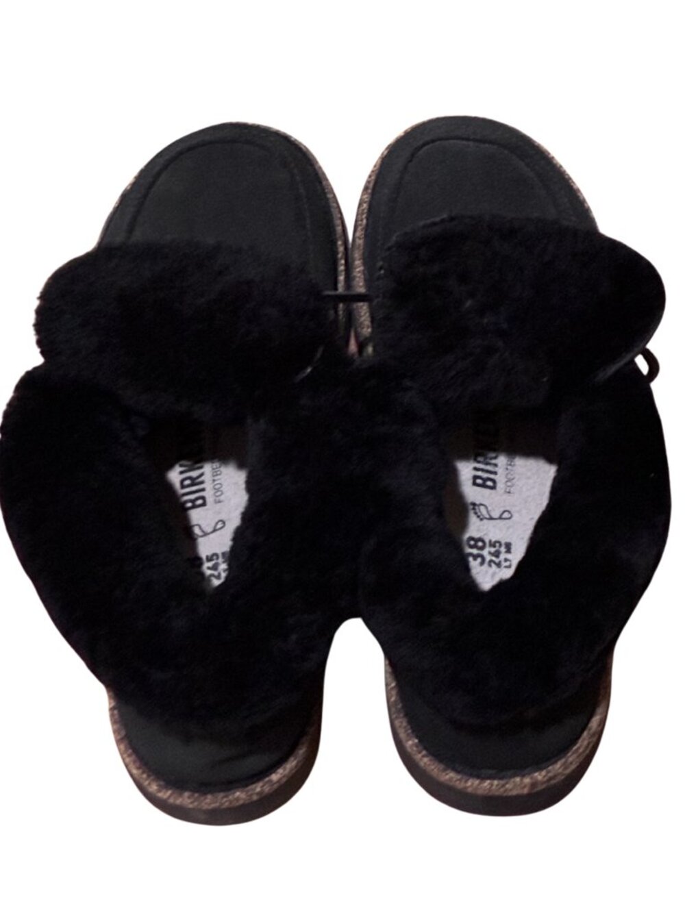Birkenstock Bakki Black Suede Shearling Lined Ankle Boots EU 38 US 7 Winter/Fall - Picture 3 of 7